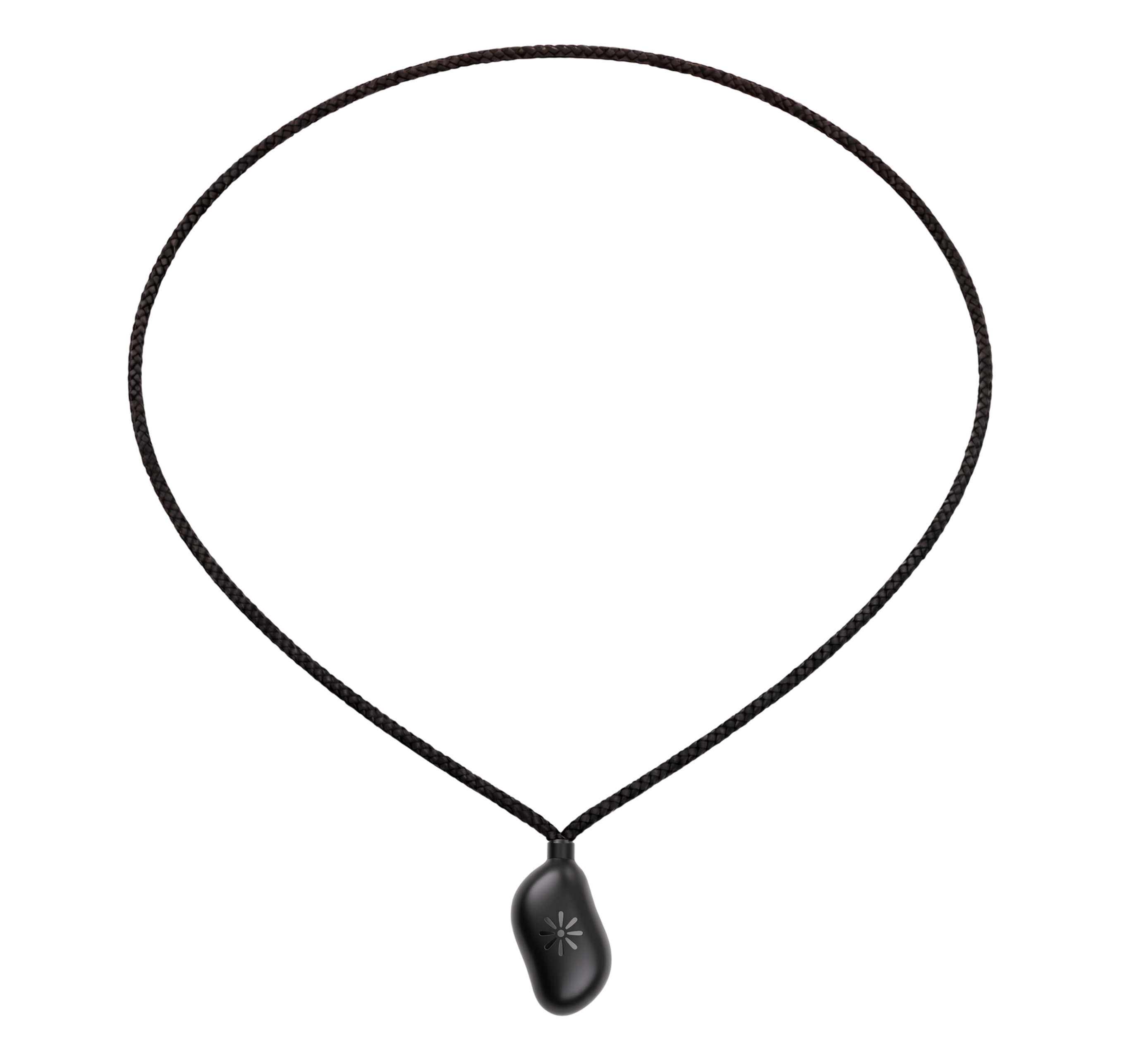 The Sou Necklace — worn with the Black pebble