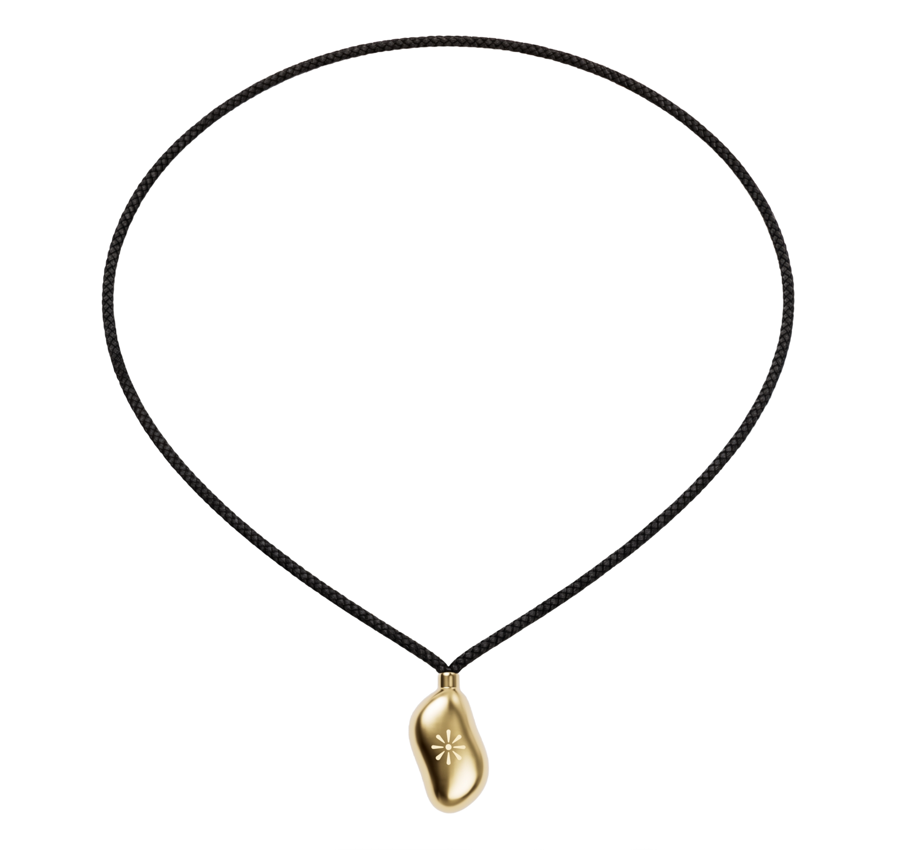 The Sou Necklace — worn with the Gold pebble